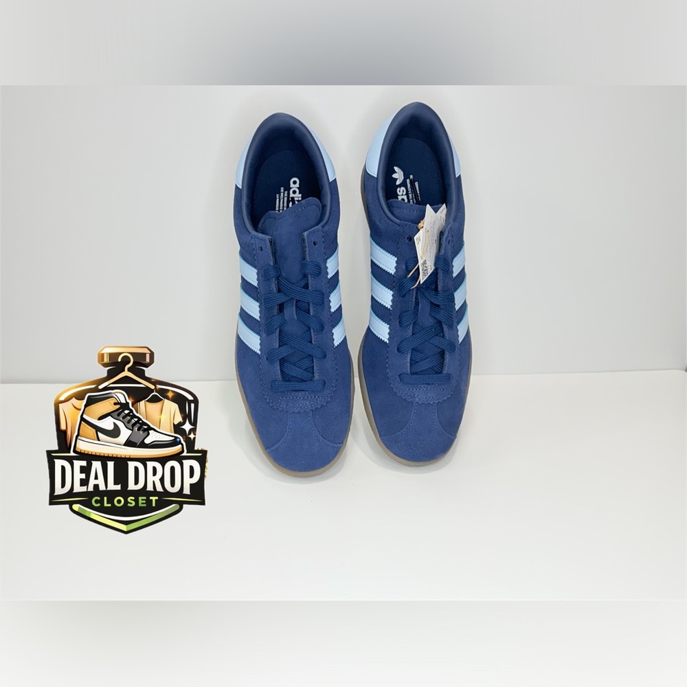 Adidas Men's Stadt Navy and Sky Blue Sneakers